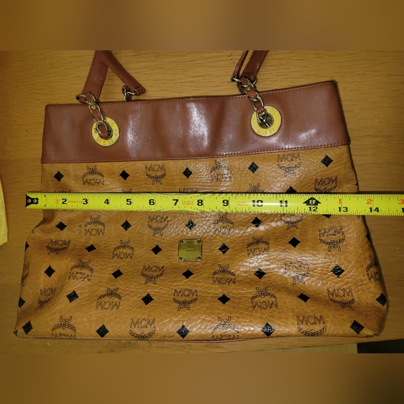 MCM Cognac Tote w Chain/Leather straps - Picture 5 of 16